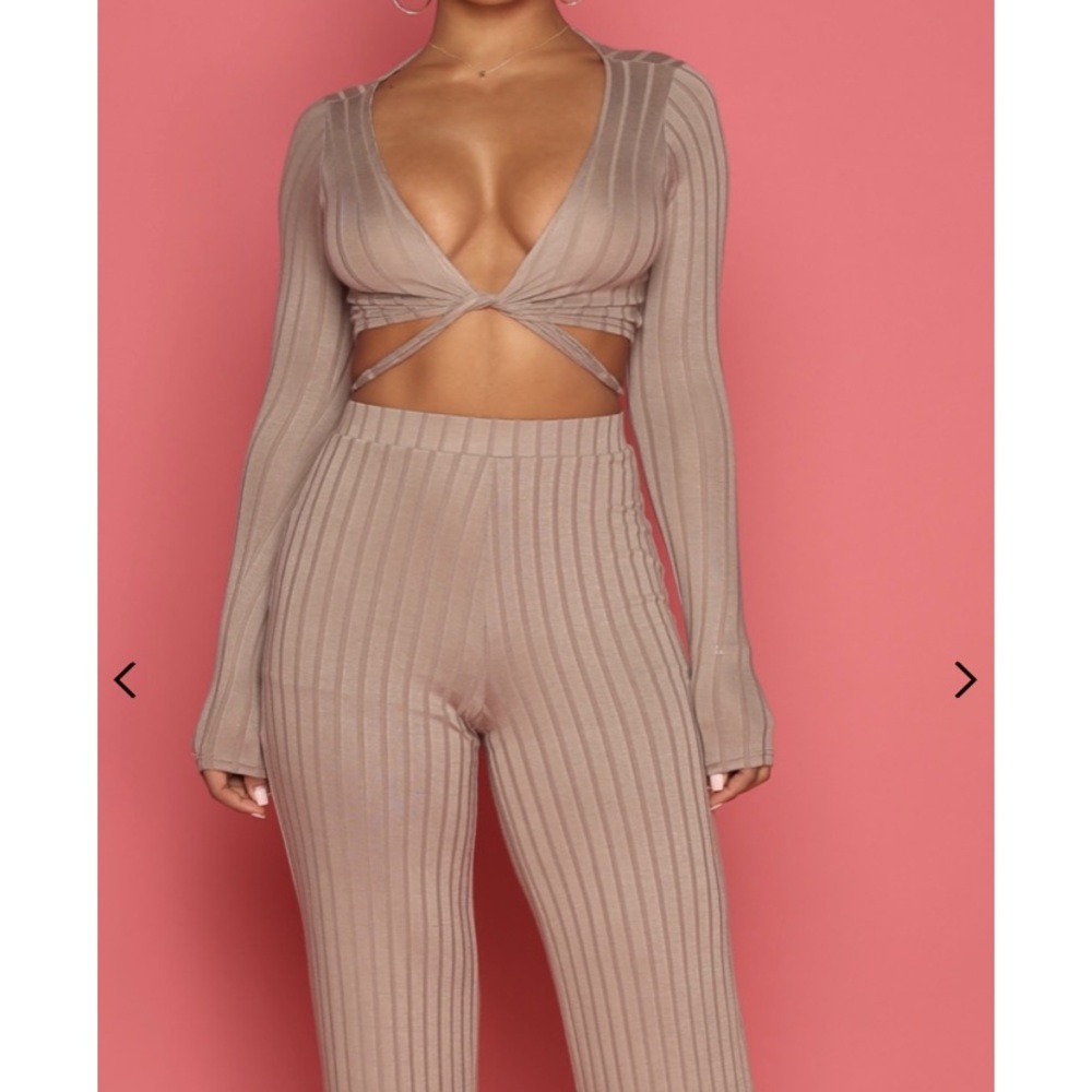 2 Piece Beige Set
